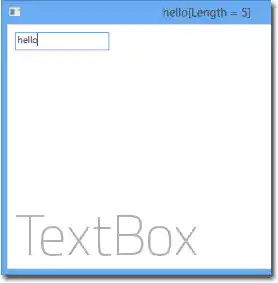 Shows a textbox